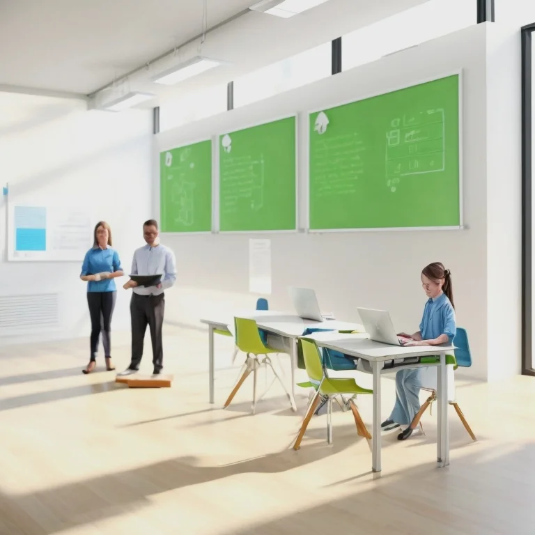 Studierende arbeiten gemeinsam am Laptop im Seminarraum